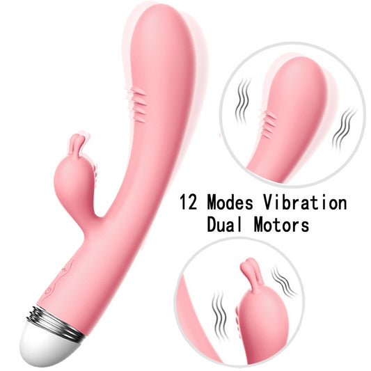 RABBIT DILDO VIBRATOR SEX TOYS FOR WOMEN ADULTS 12 SPEEDS G SPOT VIBRATION SEX MACHINE VAGINA CLITORAL MASSAGER INTIMATE GOODS