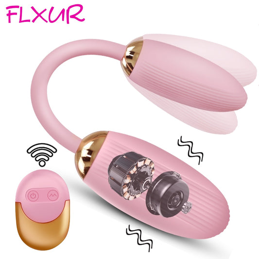 FLXUR Double Vibrators for Woman Dildo Vaginal Massager Wireless Remote Control Clitoris Stimulator Masturbator Adult Sex Toys