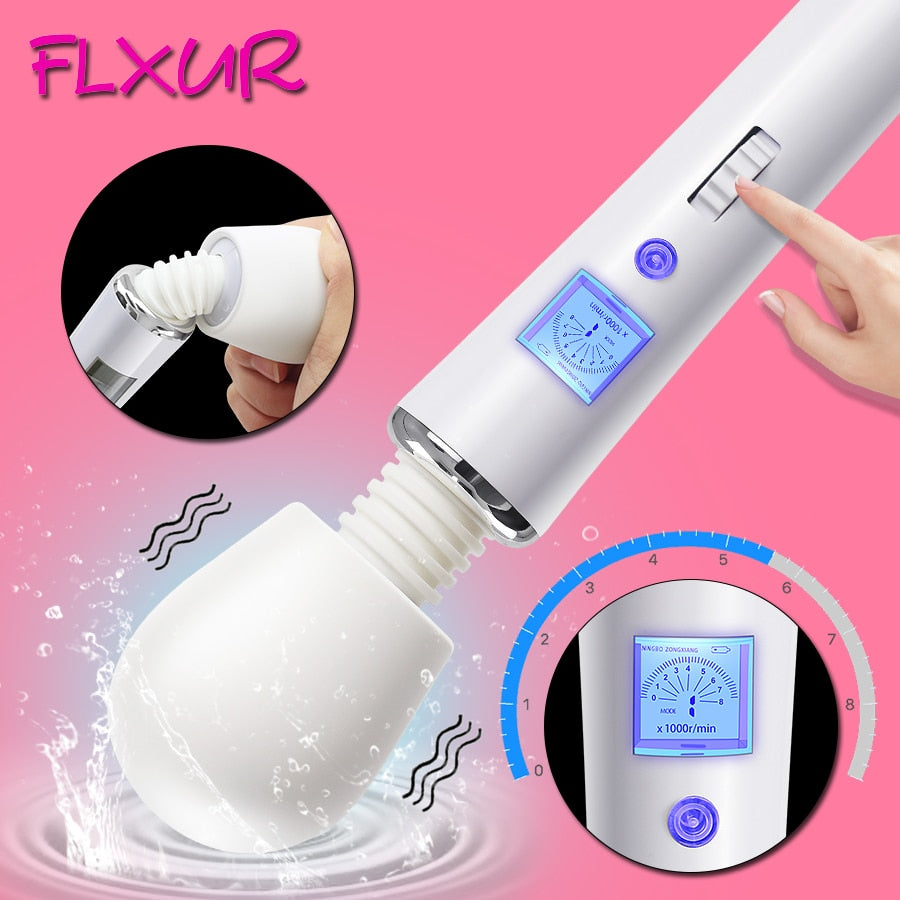 FLXUR Powerful Magic Wand Vibrators for women Clitoris Stimulator AV Stick G Spot Massager Female Masturbator Sex Toys for Woman