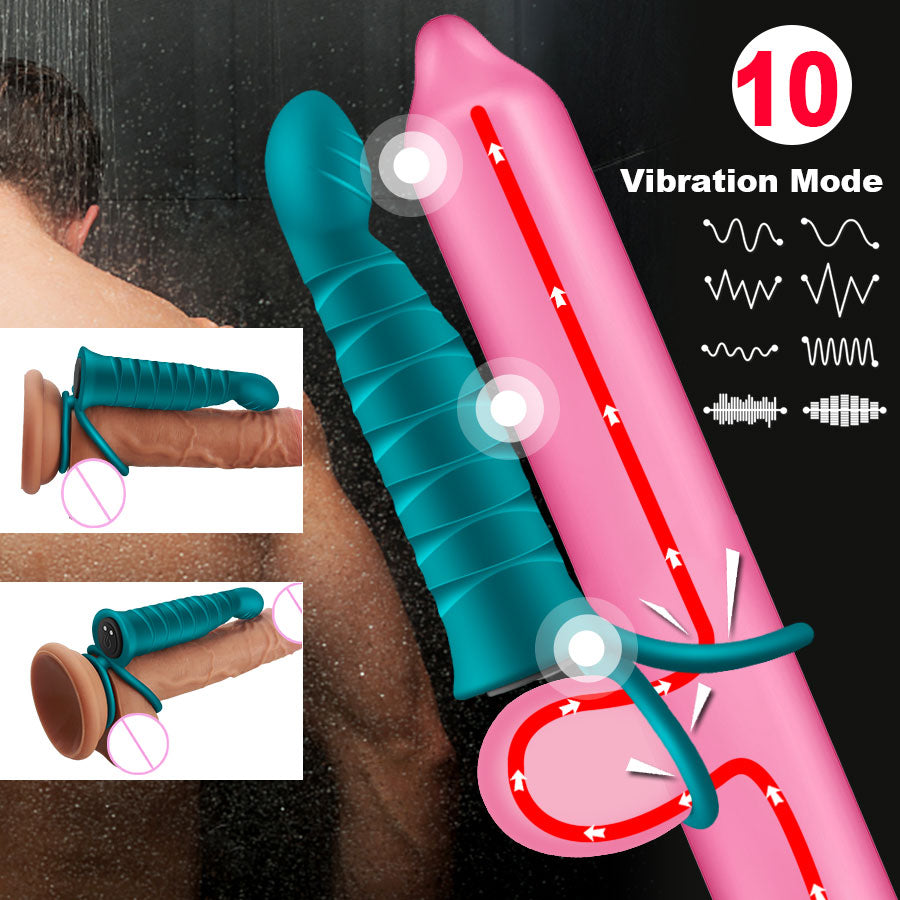 FLXUR Double Penetration Dildo Vibrator Strap On Penis Anal Butt Plug Vibrator for Men Wireless Remote Adult Sex Toy For Couples