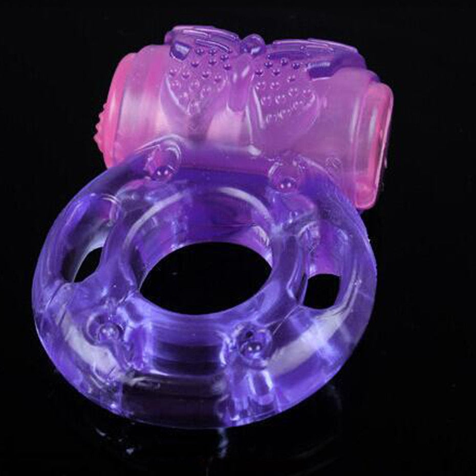 Couple Sexy Toy, Elastic Delay Ring, Vibrating Cock Stretchy Intense Clit Stimulation, Premature Ejaculation Lock Vibrator