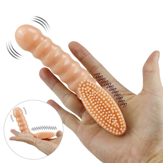 Women Sex Toy Finger Vibrator Sleeve Vibration G-point Massager Female Penis Stimulation Brush Adult Products