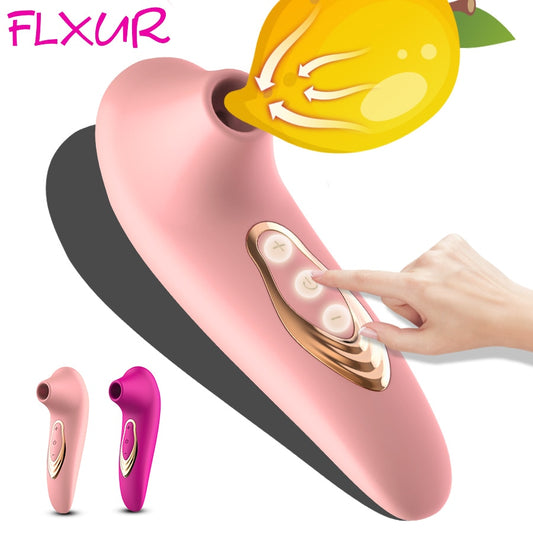 FLXUR Vagina Sucking Vibrator G spot Clit Stimulation Vibration Nipple Sucker Oral Nipple Masturbator Erotic Sex Toys for Women