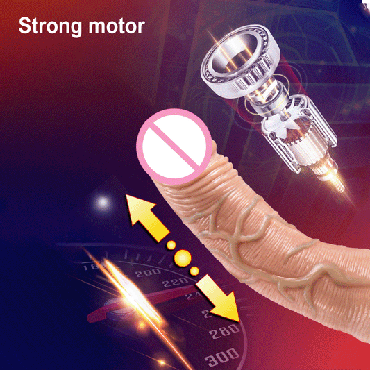 Telescopic Vibrating Thrusting Realistic Dildo Female Masturbation With Suction Cup Heating Penis Wireless Remote Dick For Women